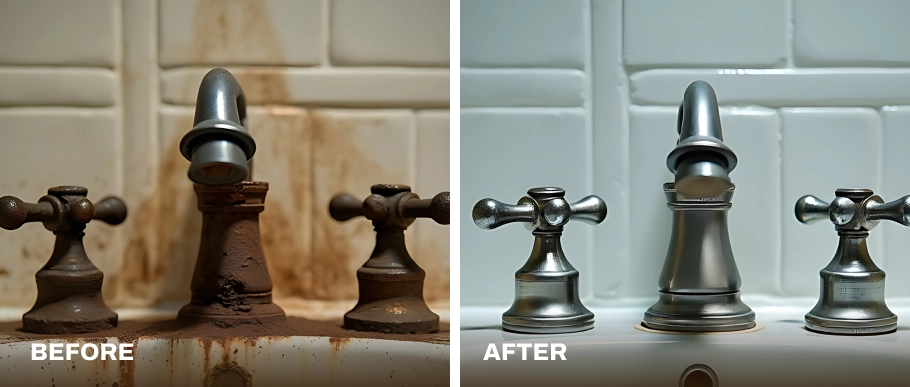 Cleaning Before After